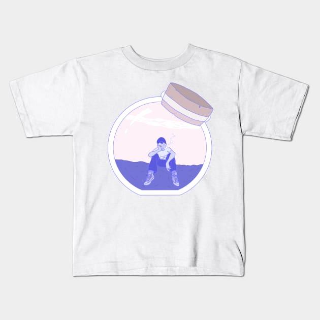 My Little Sea of Tears | Thoughtful Boy | Not Hamlet Design Kids T-Shirt by NotHamlet